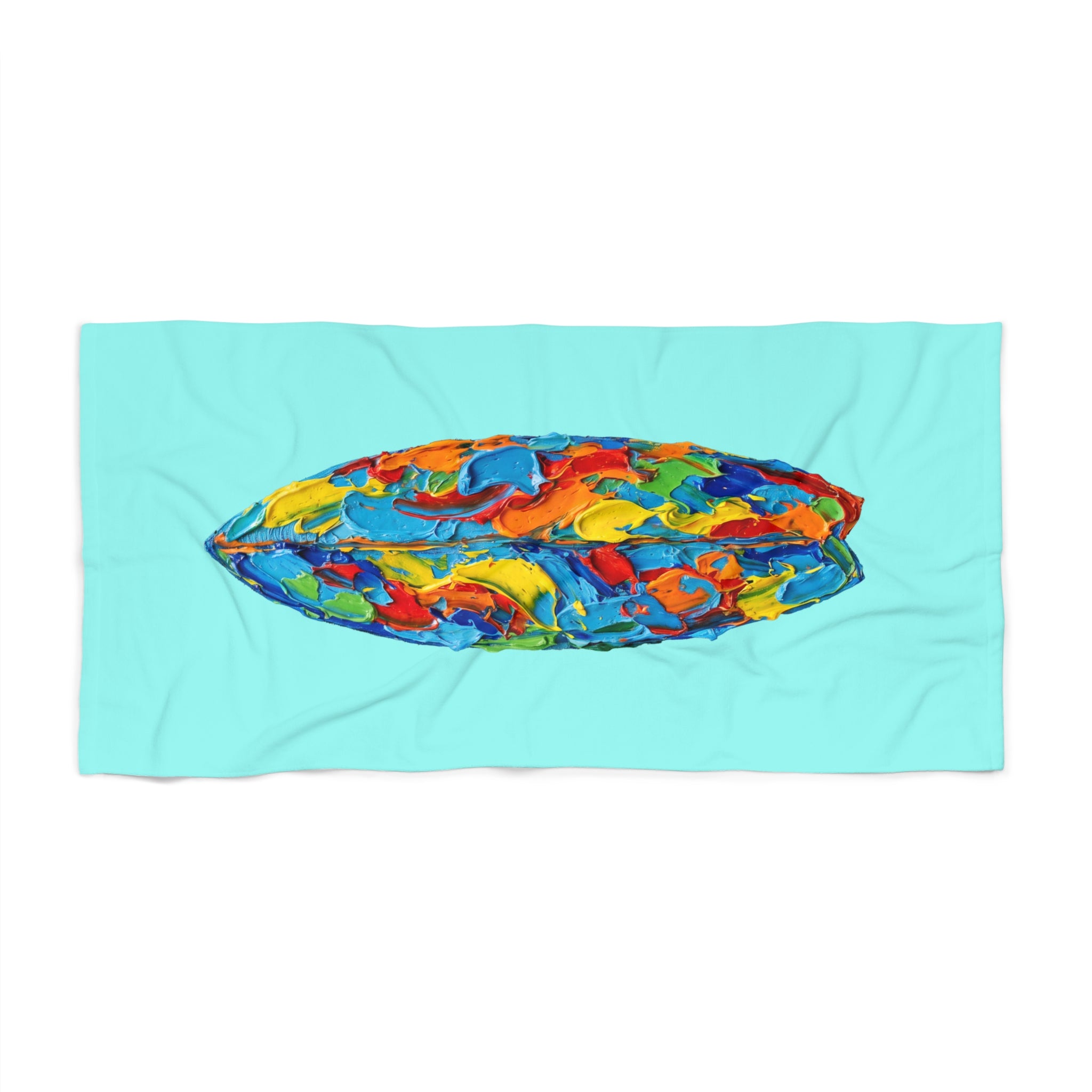 Surfboard Oil Painting Beach Towel