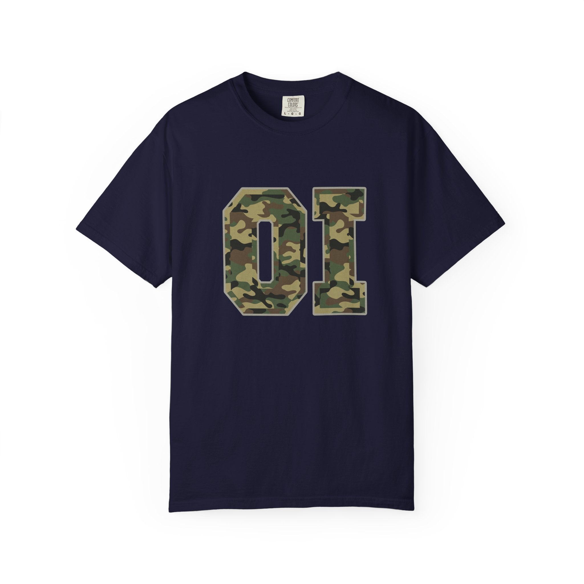 Camo 'OI' Graphic Tee — Military Camo Number Shirt (Organic Intelligence)