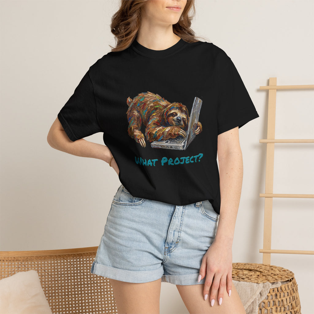Sloth with Laptop Graphic Tee (What Project?)
