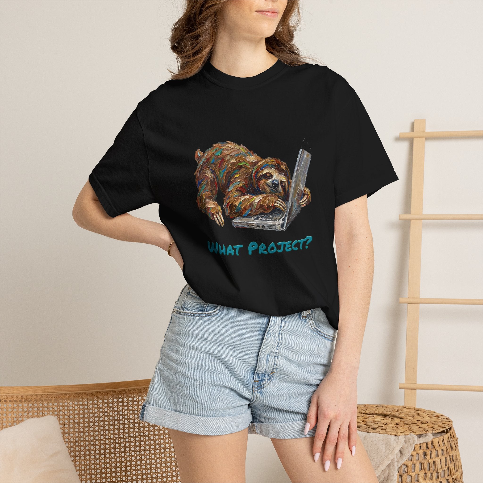 Sloth with Laptop Graphic Tee (What Project?)
