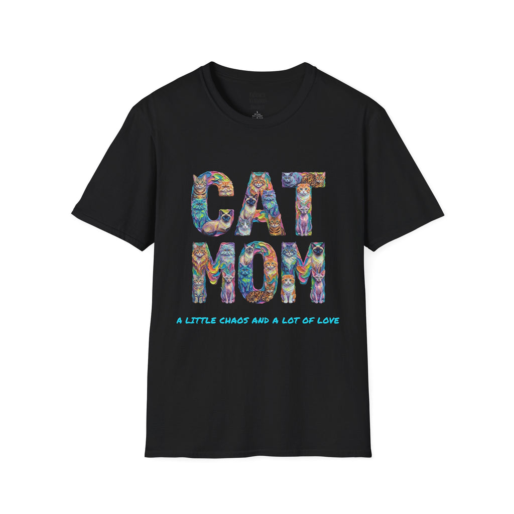 Cat Mom Vibrant Soft T-Shirt (Cat Lover)