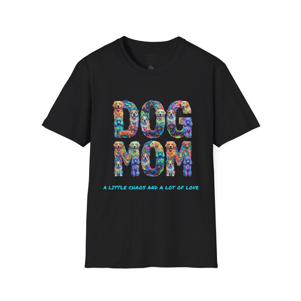 Dogs Mom Vibrant Soft T-Shirt (Dog Lover)