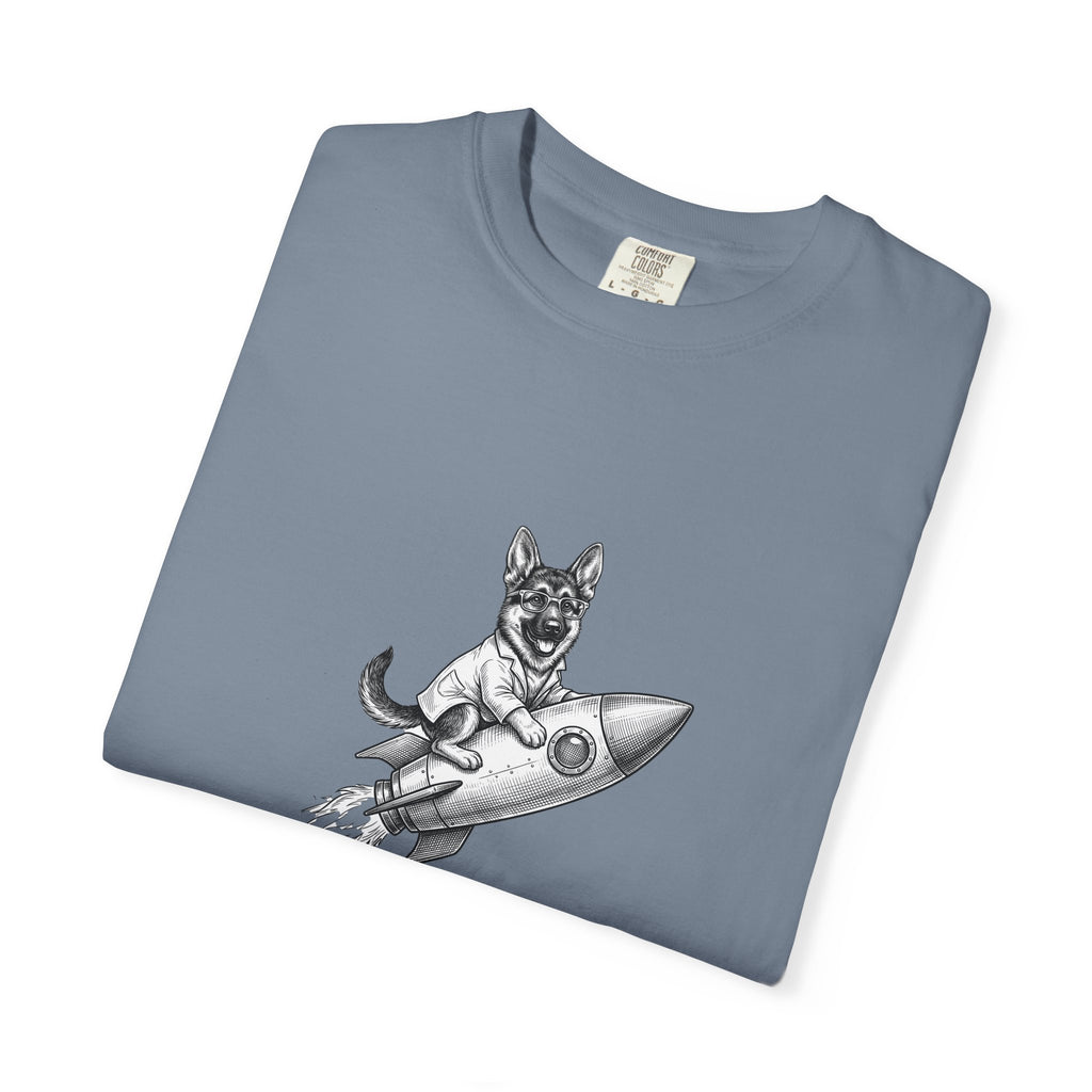 Dog on Rocket T-Shirt (Chill It’s Not Rocket Science Graphic Tee)