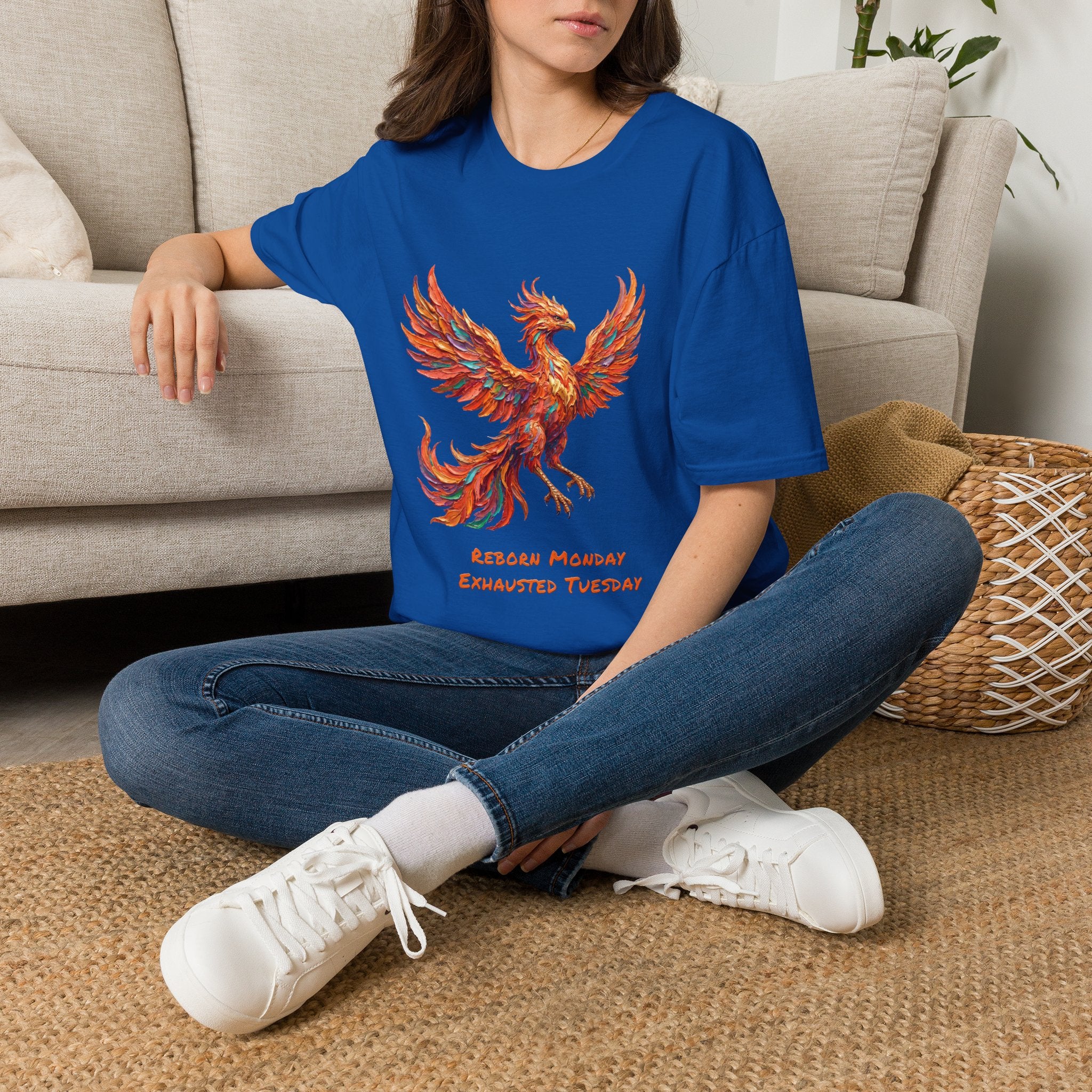 Phoenix Reborn Monday Soft T-Shirt (Exhausted Tuesday)