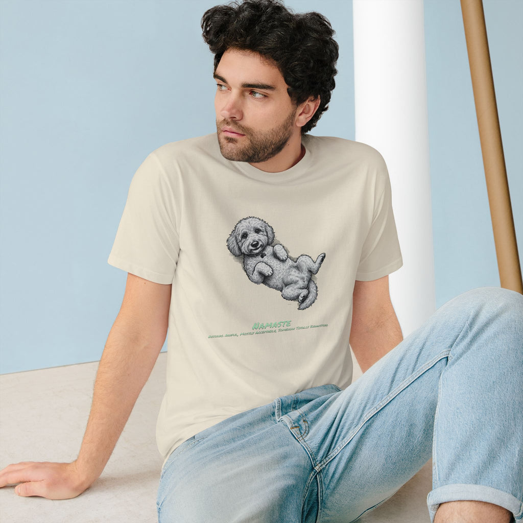 Organic Namaste Dog Graphic T-Shirt (Nothing Awful, Mostly Acceptable, Somehow Totally Exhausting)