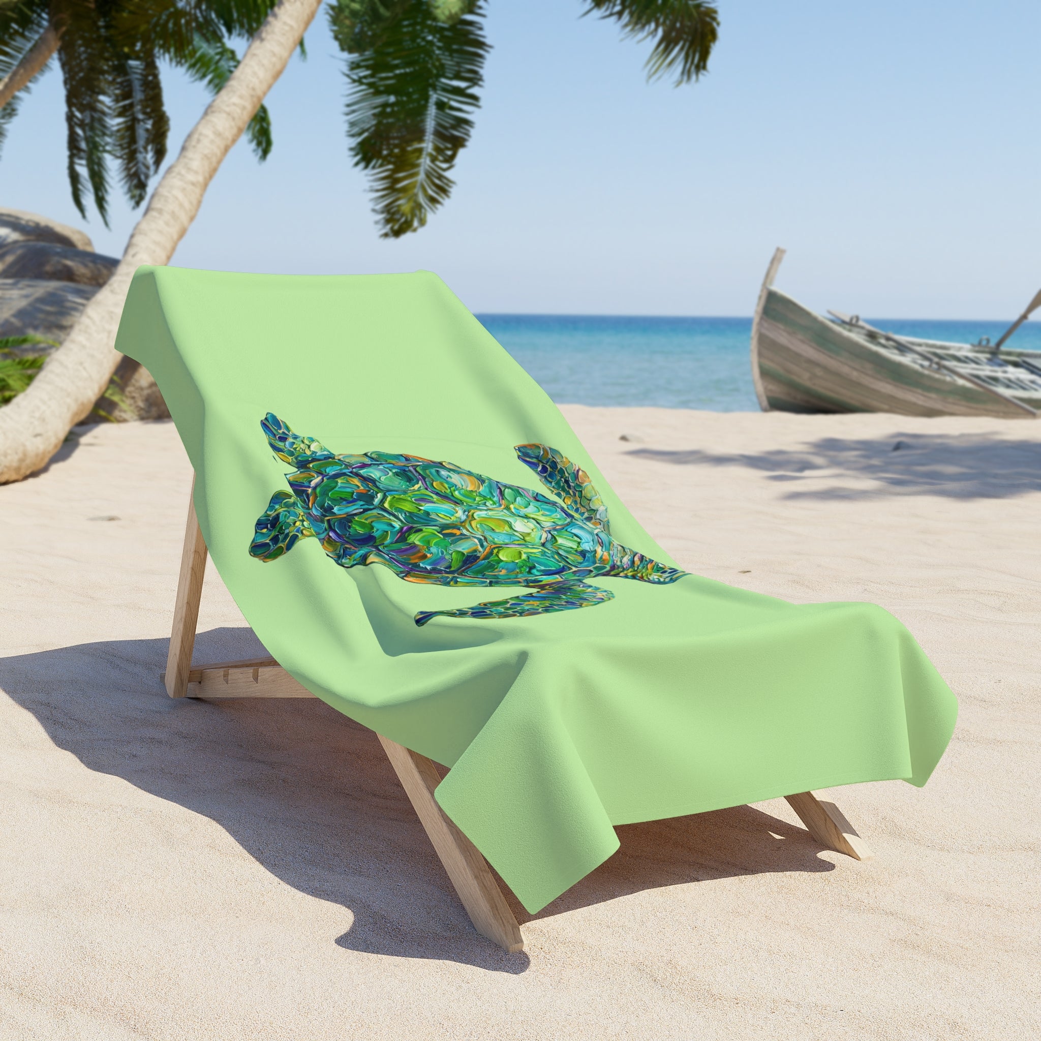 Colorful Sea Turtle Beach Towel — Dreamy Seaside Towel