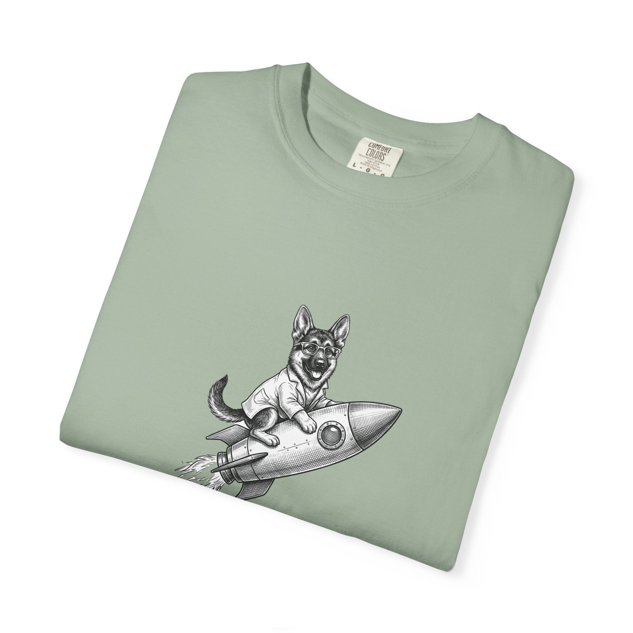 Dog on Rocket T-Shirt (Chill It’s Not Rocket Science Graphic Tee)