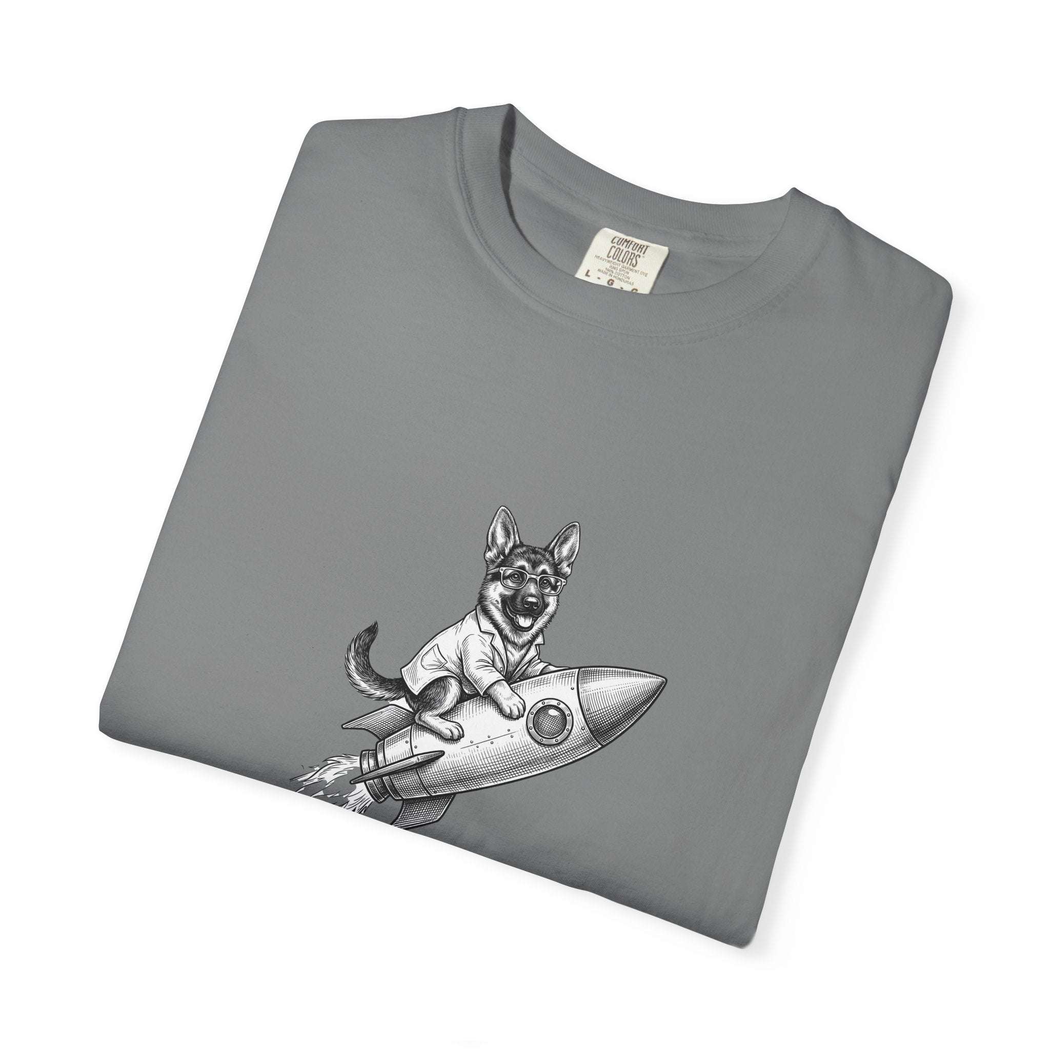 Dog on Rocket T-Shirt (Chill It’s Not Rocket Science Graphic Tee)
