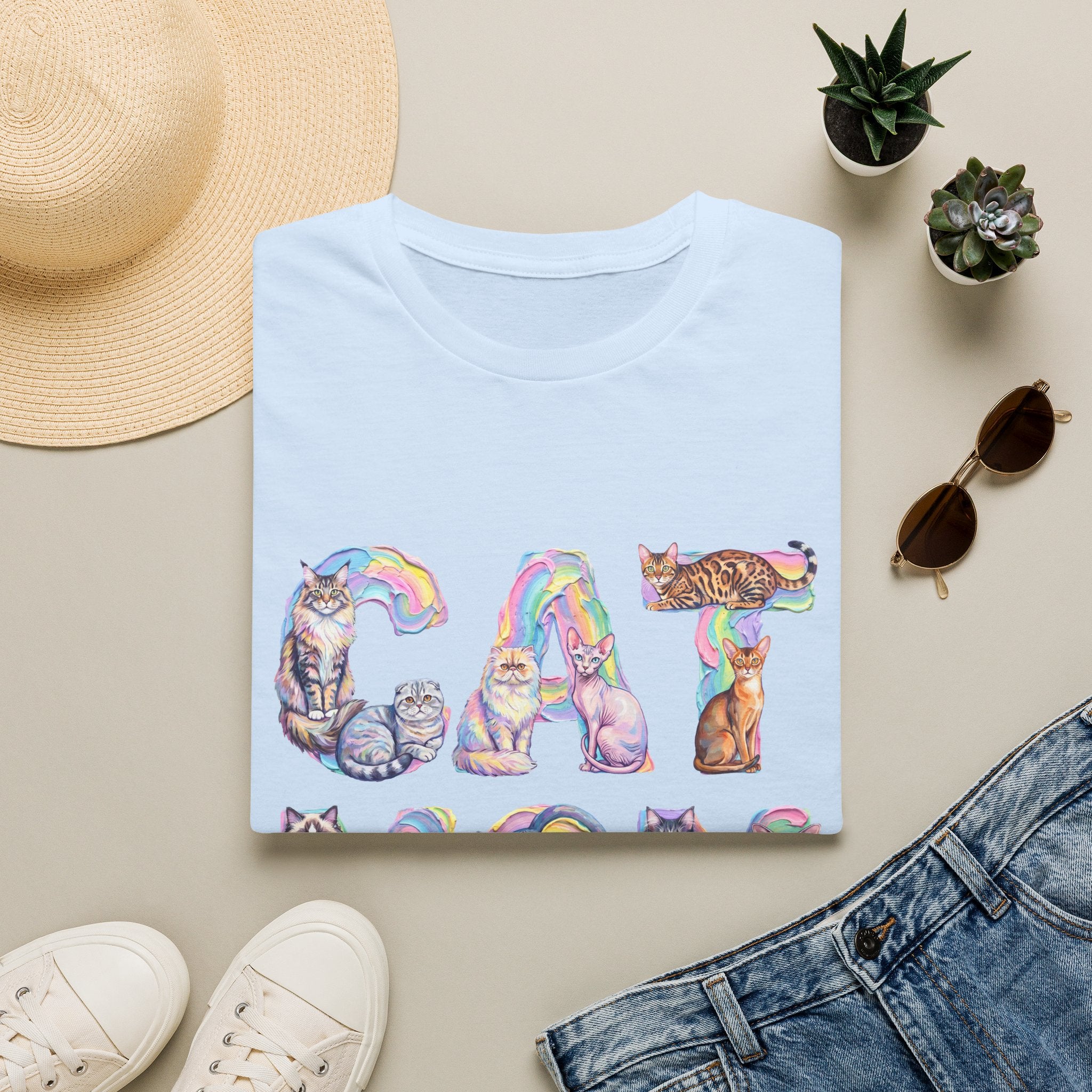 Cat Mom Pastel Soft T-Shirt (Cat Lover)